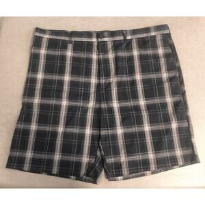 Ben Hogan Performance Golf Shorts Men's Size 46 Blue Plaid Pockets Lightweight